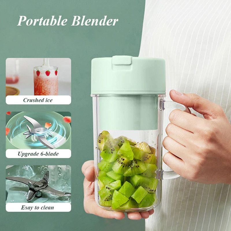Crusher Juicer 2-in-1 Mini Portable Blender | USB Rechargeable | 6-Blade High-Speed Juicer | Random Color