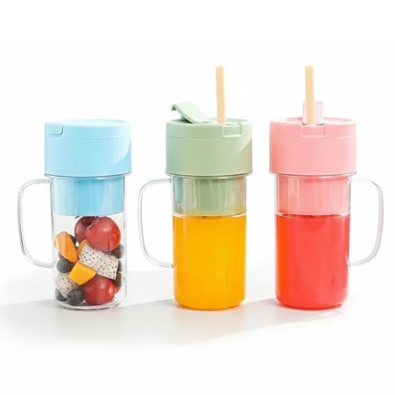 Crusher Juicer 2-in-1 Mini Portable Blender | USB Rechargeable | 6-Blade High-Speed Juicer | Random Color